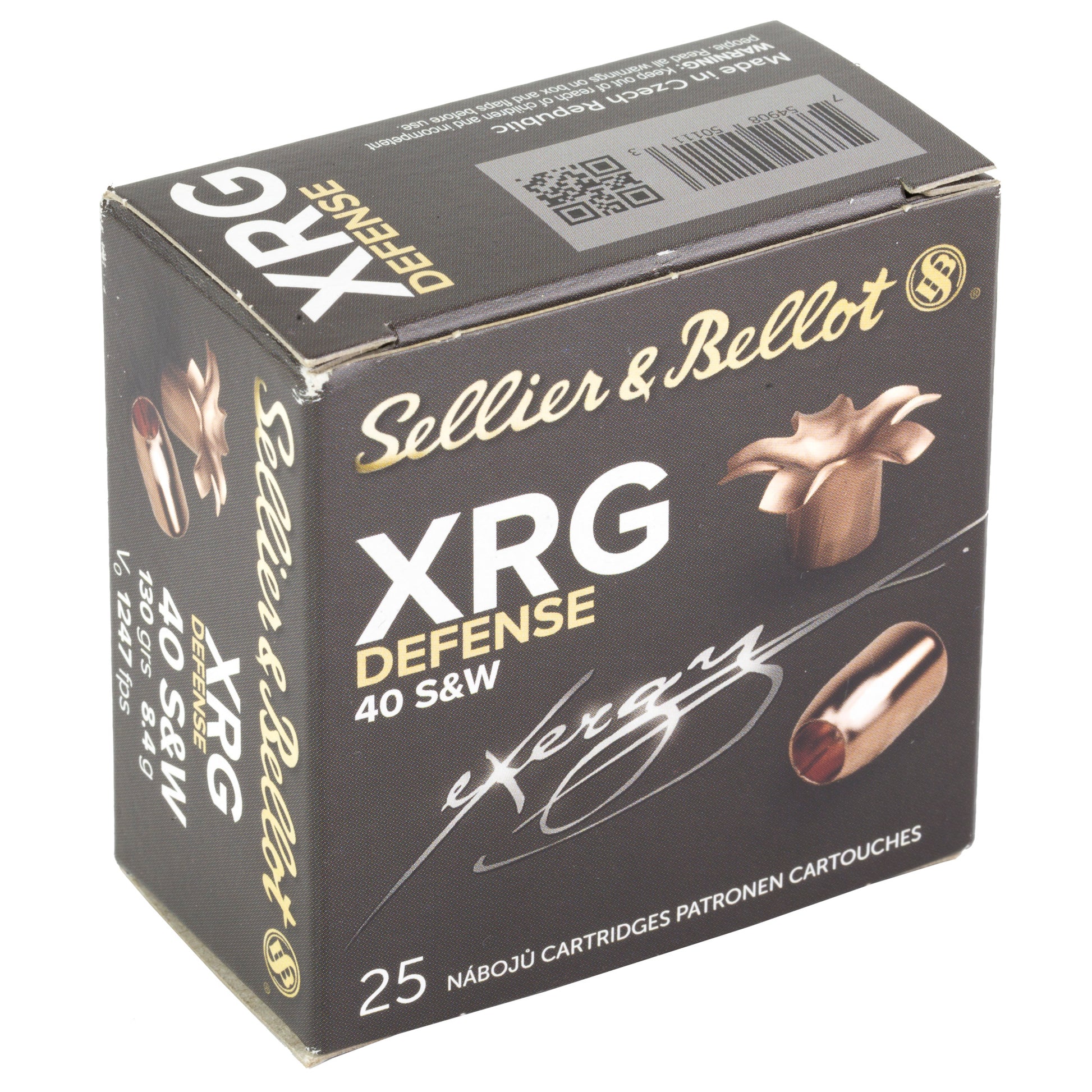 Sellier & Bellot 40 S&W 130-Grain XRG Hollow Point Pistol Ammunition * 25 Rounds Per Box
