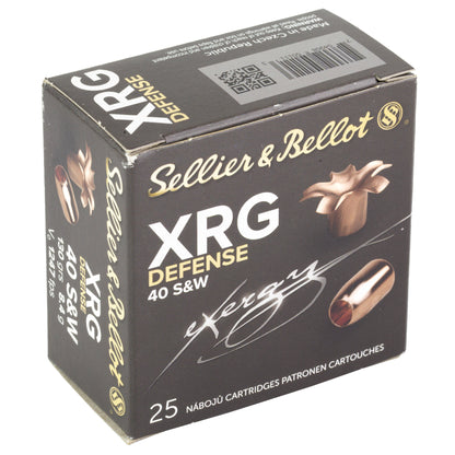 Sellier & Bellot 40 S&W 130-Grain XRG Hollow Point Pistol Ammunition * 25 Rounds Per Box