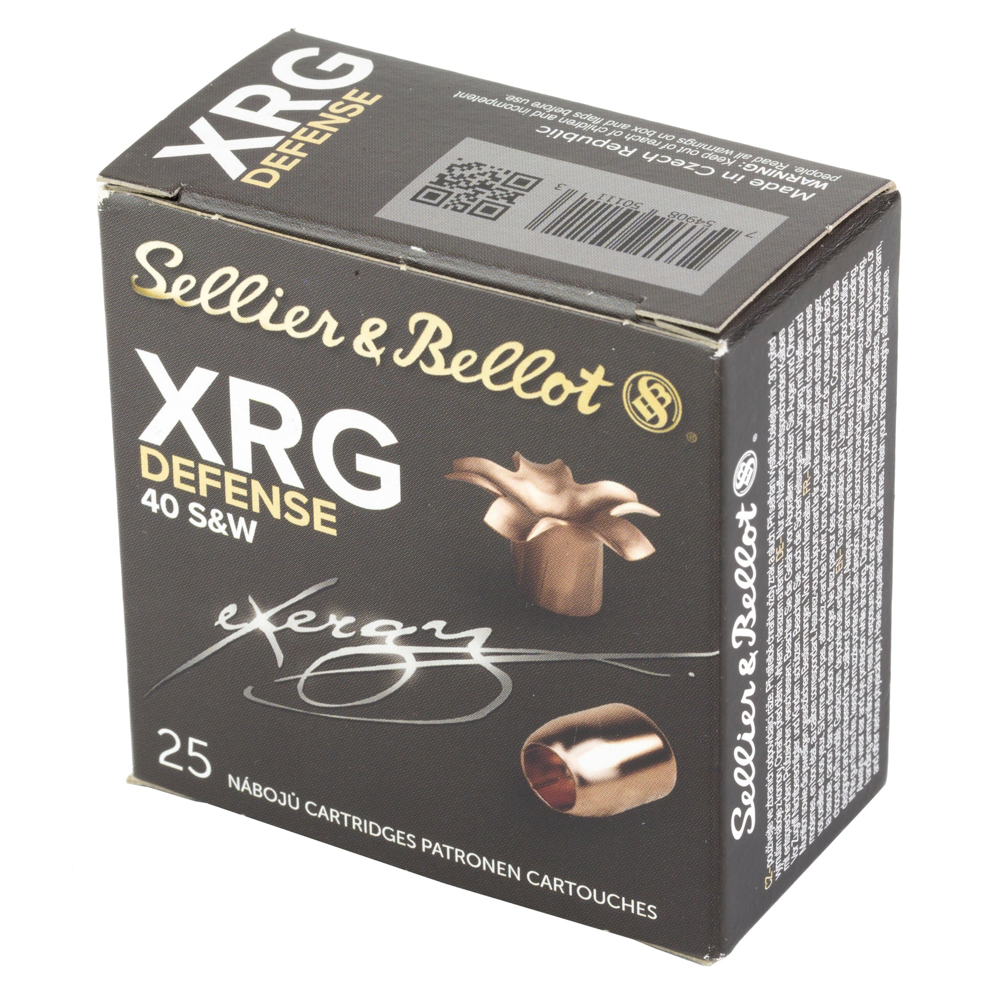 Sellier & Bellot 40 S&W 130-Grain XRG Hollow Point Pistol Ammunition * 25 Rounds Per Box