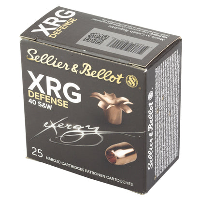 Sellier & Bellot 40 S&W 130-Grain XRG Hollow Point Pistol Ammunition * 25 Rounds Per Box