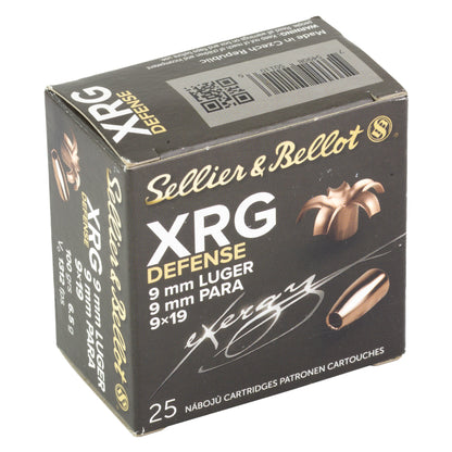 Sellier & Bellot 9mm 100-Grain XRG Defense Hollow Point Ammo * Reliable Personal Defense