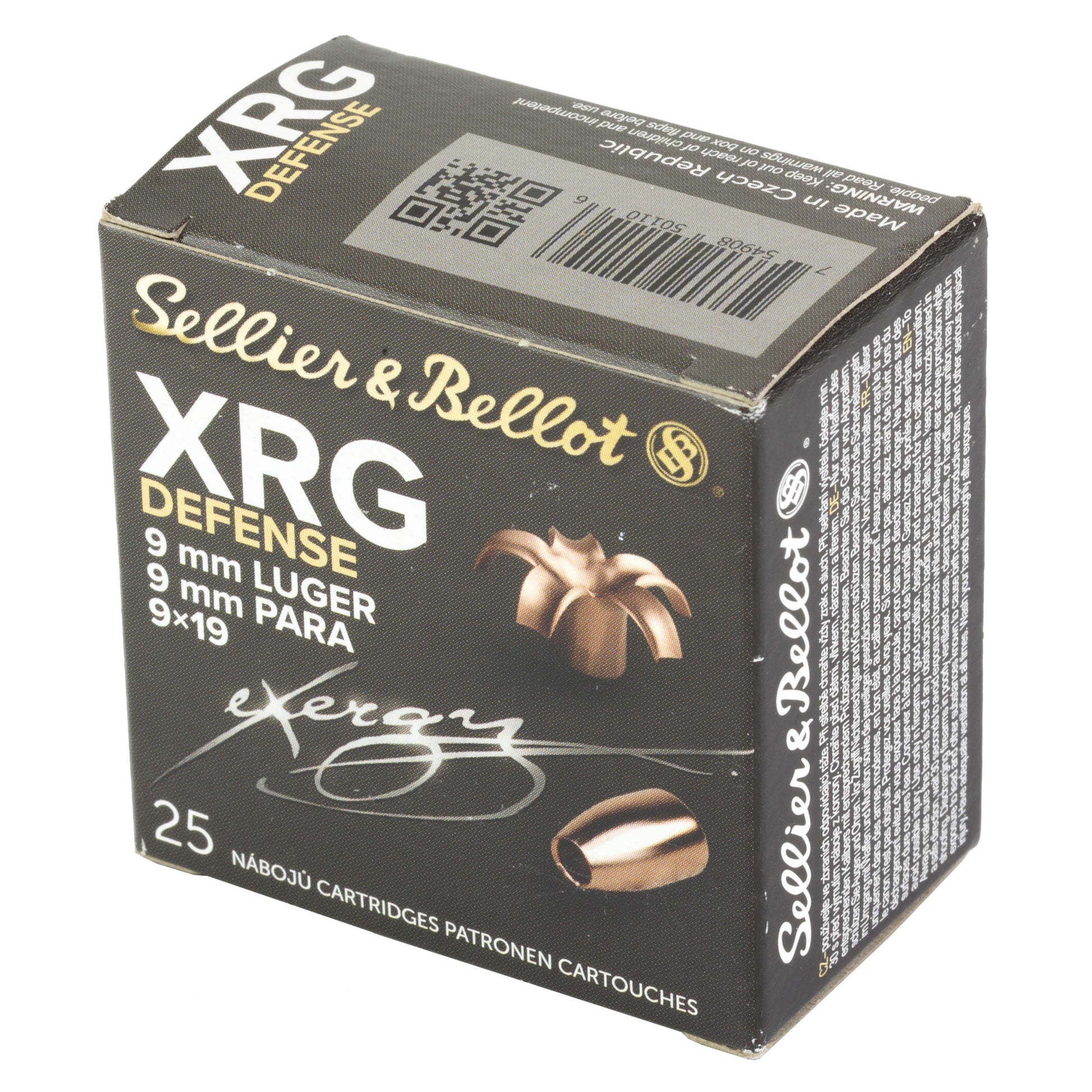 Sellier & Bellot 9mm 100-Grain XRG Defense Hollow Point Ammo * Reliable Personal Defense