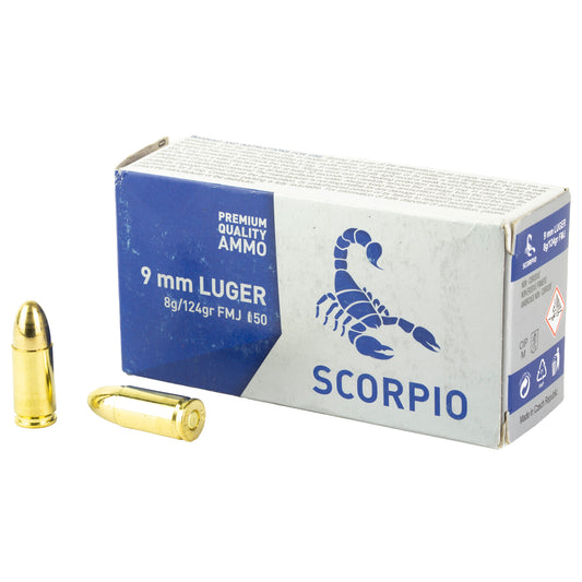STV Technology Scorpio 9mm 124-Grain Full Metal Jacket Ammunition * Reliable Range Ammo