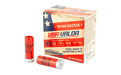 Winchester Ammunition USA VALOR 12 Gauge 2.75 Inch #7.5 Shot, 25 Rounds Per Box