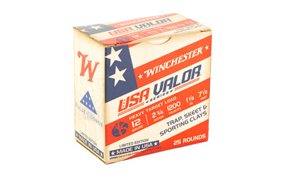 Winchester Ammunition USA VALOR 12 Gauge 2.75 Inch #7.5 Shot, 25 Rounds Per Box