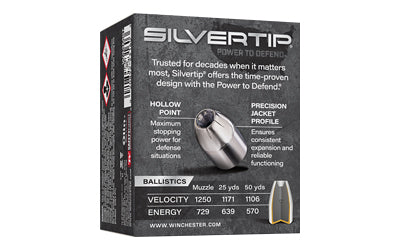 Winchester Ammunition Silvertip .44 Magnum 210-Grain Hollow Point Ammunition - Trusted Defensive Load