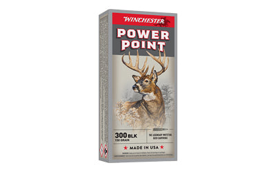 Winchester Ammunition Power-Point 300 Blackout 150-Grain Rifle Ammo, Box of 20