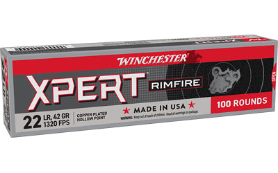 Winchester Ammunition Xpert Rimfire .22 LR Hollow Point Bullets - 42 Grain, 100 Rounds Per Box