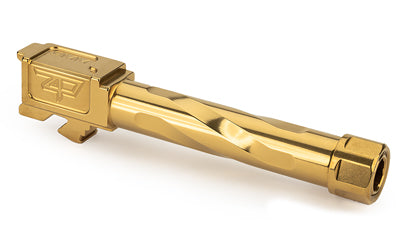 Zaffiri Precision Glock 19 Gen 1-5 Threaded Barrel - 9mm, 4.02 Inches, Gold Finish (Part ZP.19BTG)