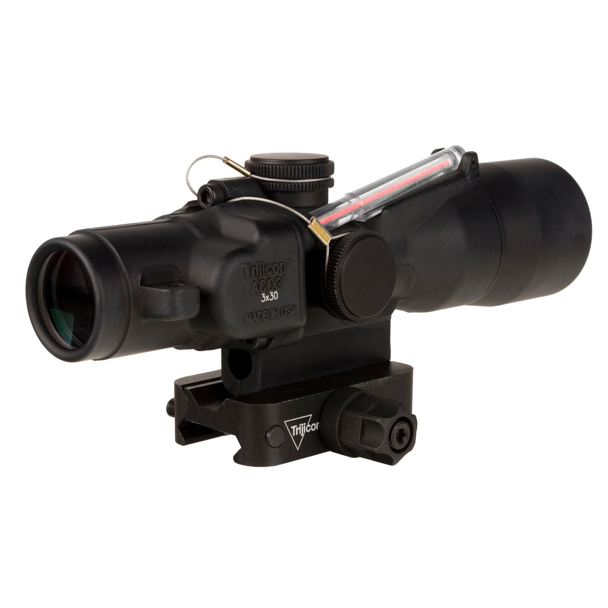 Trijicon ACOG 3X30 Red Chevron .223 Rifle Scope with 30mm Objective - Black