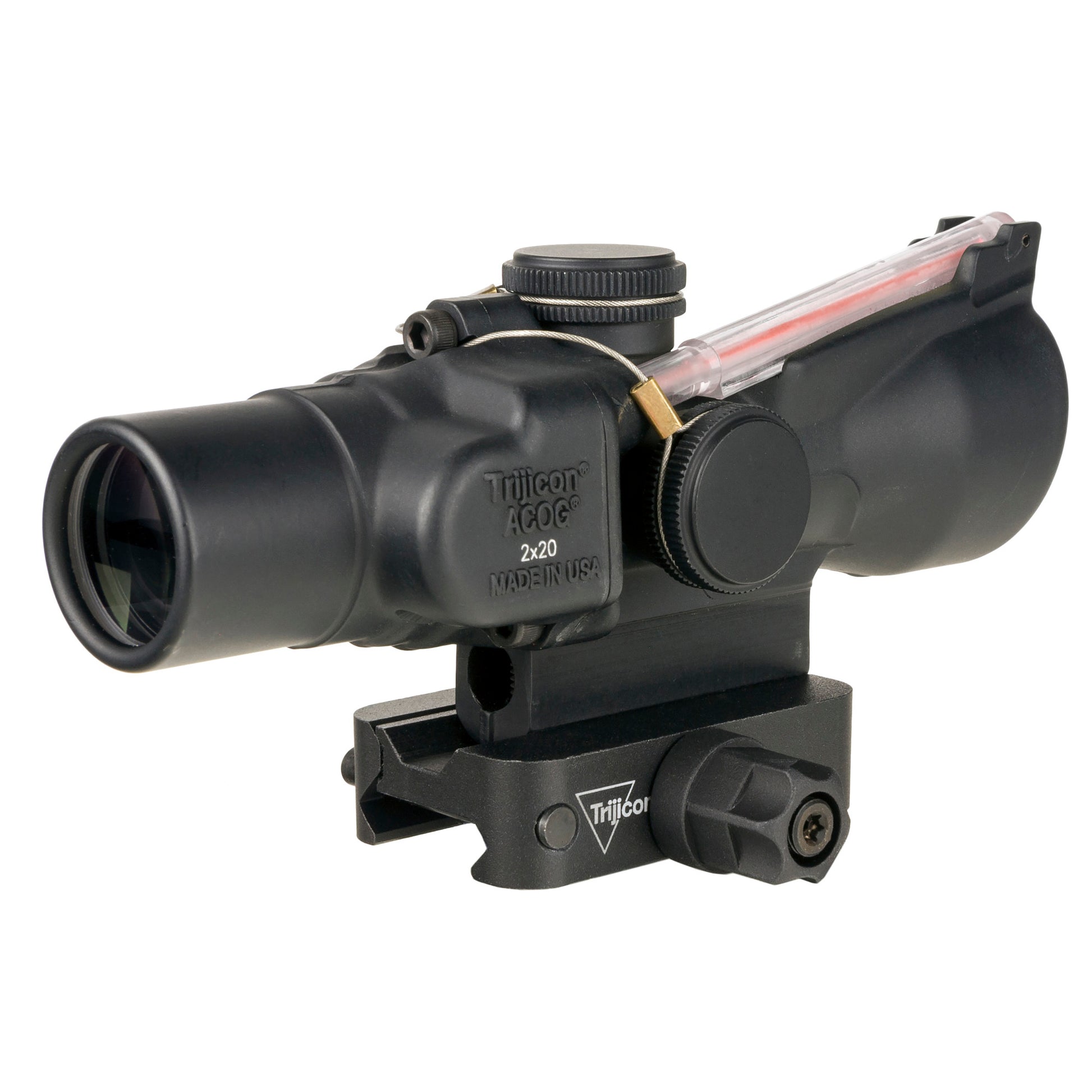 Trijicon ACOG 2X20 Red Crosshair Rifle Scope - Durable Medium-Distance Optic for Tactical and Hunting Use