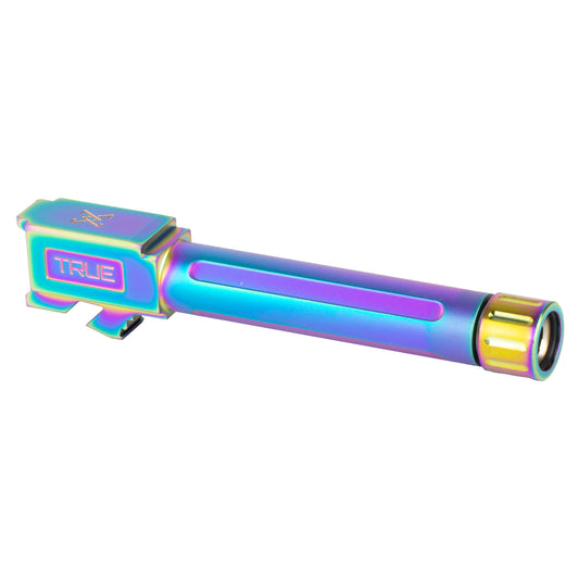 True Precision Spectrum Rainbow PVD 9mm Threaded Barrel for Glock G19 * Part TP-G19B-XTS