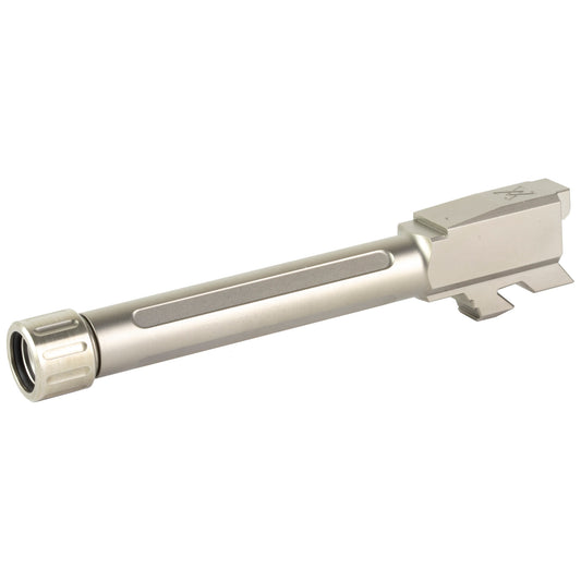True Precision Threaded 9mm Barrel for Glock 48 - Silver, Part Number TP-G48B-XT