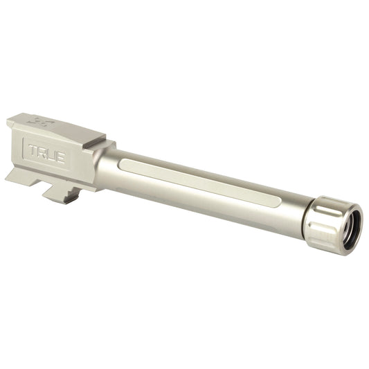 True Precision Threaded 9mm Barrel for Glock 48 - Silver, Part Number TP-G48B-XT