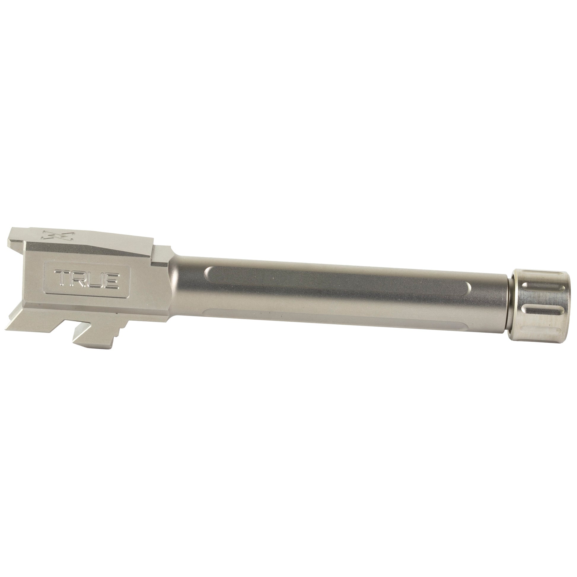 True Precision Threaded 9mm Barrel for Glock 48 - Silver, Part Number TP-G48B-XT
