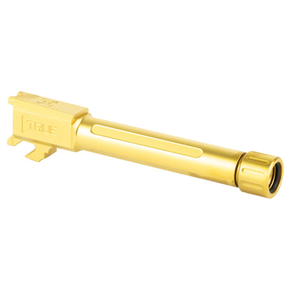 True Precision Hellcat Pro 9mm Threaded Barrel with Gold Titanium Nitride Finish for Springfield Hellcat Pro