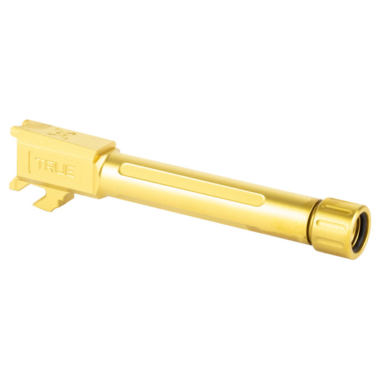 True Precision Hellcat Pro 9mm Threaded Barrel with Gold Titanium Nitride Finish for Springfield Hellcat Pro
