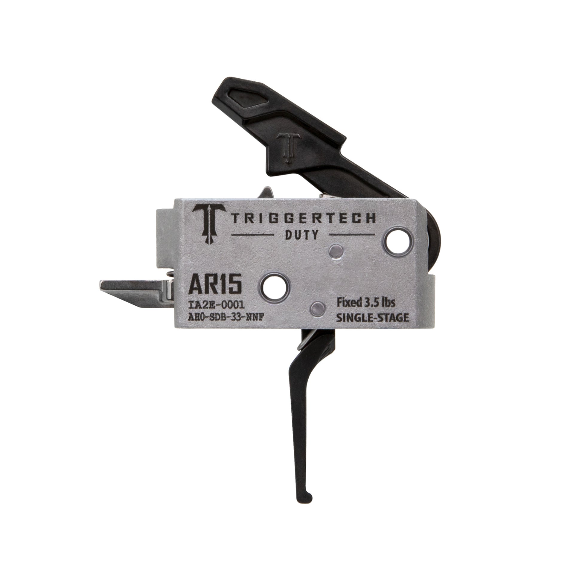 TriggerTech Duty AR-15 Trigger with 3.5 lb Flat Pull, Black - Model AH0-SDB-33-NNF