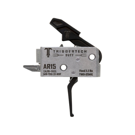TriggerTech AR Duty Flat Trigger for AR-15 * 3.5 lb Two-Stage Rifle Trigger, Black