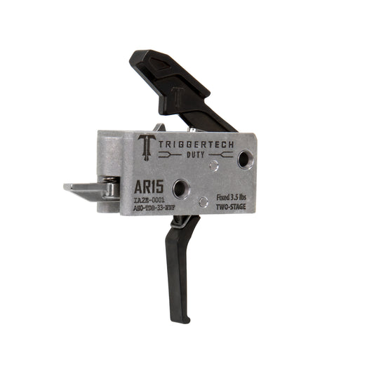 TriggerTech AR Duty Flat Trigger for AR-15 * 3.5 lb Two-Stage Rifle Trigger, Black