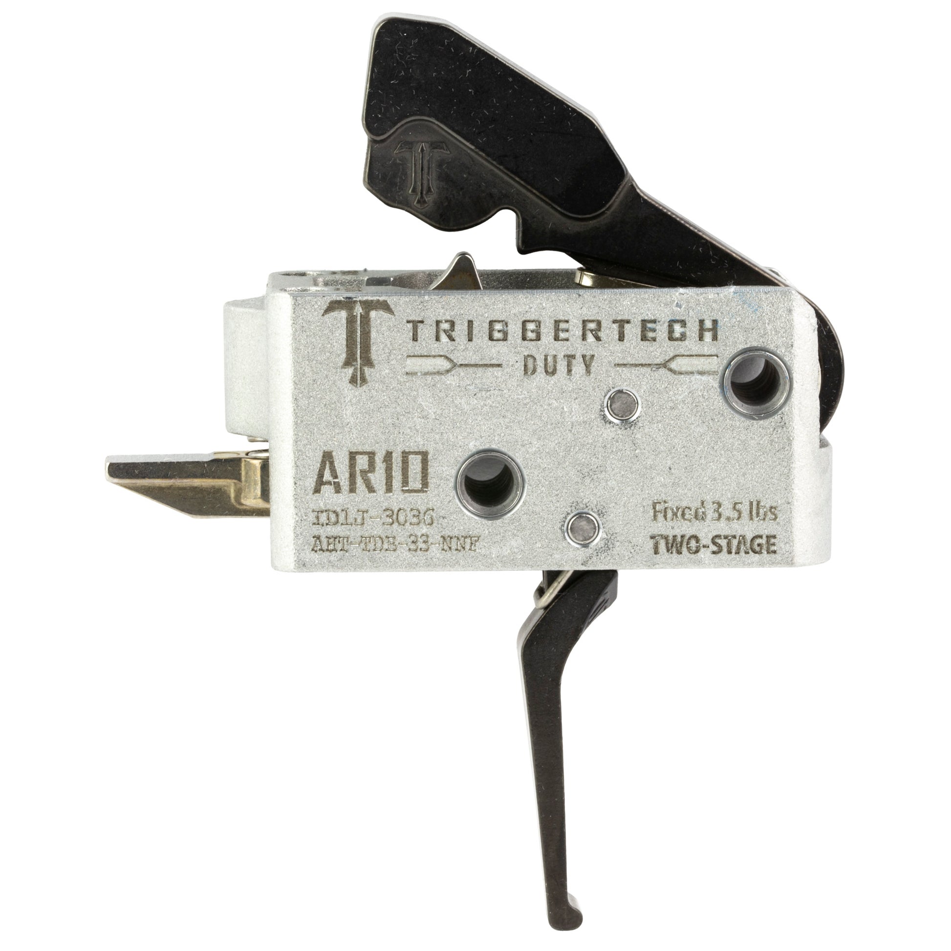 TriggerTech AR10 Duty Flat Two-Stage Trigger - 3.5 lb Pull, Black