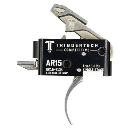 TriggerTech AR15 Single Stage Competitive Trigger - Silver, Model AR0-SBS-33-NNP