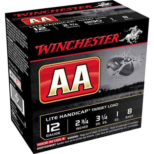Winchester Ammunition AA Lite Handicap 12 Gauge Shotshells * 1 oz #8 Shot, 25 Rounds Per Box