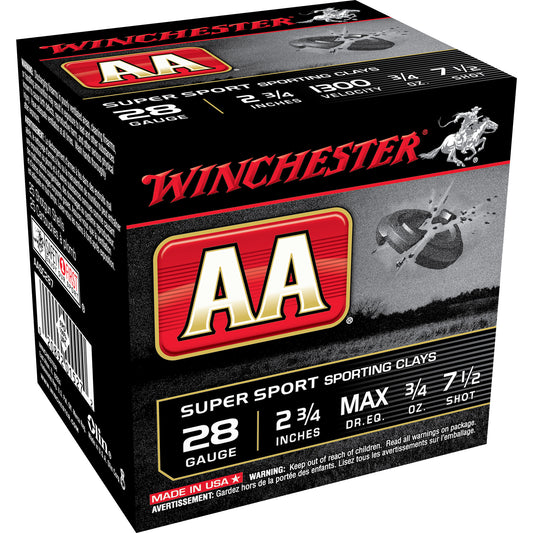 Winchester Ammunition AA Supersport Sporting Clay 28 Gauge Shotshells * 3/4 oz #7.5, 25/Box