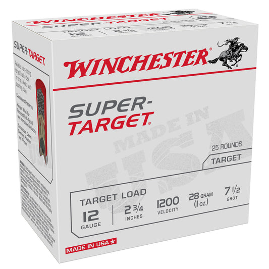 Winchester Ammunition Super Target 12 Gauge Shotshells * 1 oz, #7.5, 25 Rounds per Box