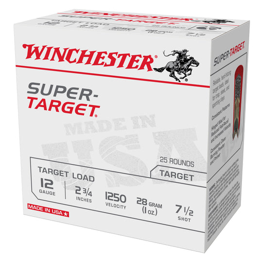 Winchester Ammunition Super Target 12 Gauge Shotshell * 1 oz #7.5, 25 Rounds per Box