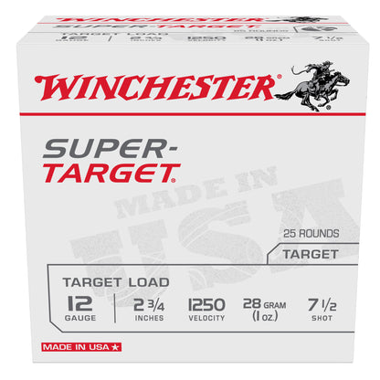 Winchester Ammunition Super Target 12 Gauge Shotshell * 1 oz #7.5, 25 Rounds per Box