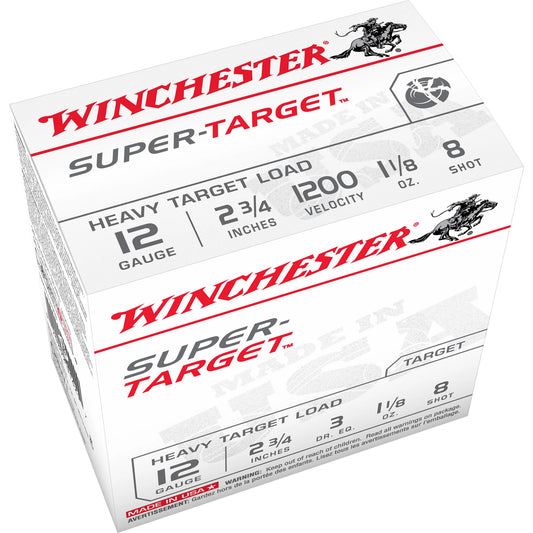 Winchester Ammunition Super Target #8 1-1/8 oz 12 Gauge Shotshell * Reliable Performance for Hunting and Sporting Clays