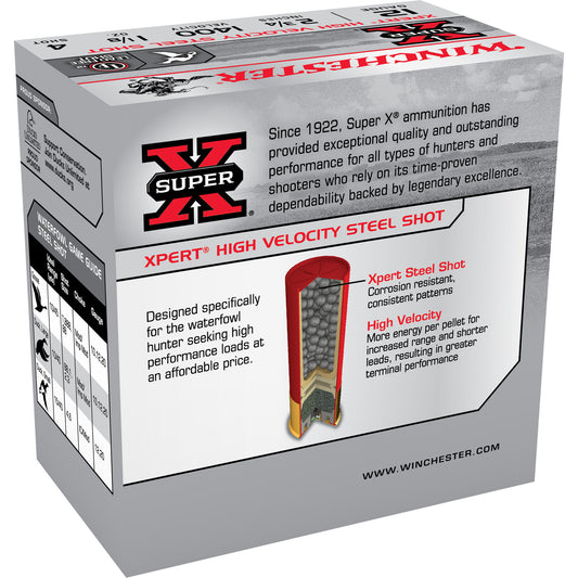 Winchester Ammunition XPERT STEEL 12 Gauge #4 Steel Shot * 1 1/8 oz, 25 Rounds Per Box