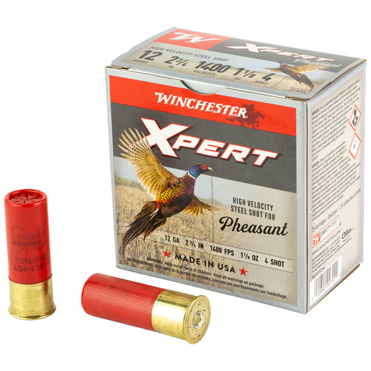 Winchester Ammunition Xpert Steel Shot 12 Gauge 2-3/4 inch #4 - 1 1/8 oz, 25 Rounds