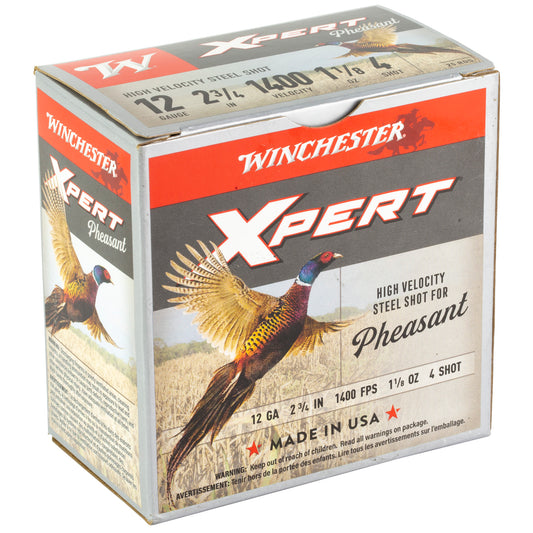 Winchester Ammunition Xpert Steel Shot 12 Gauge 2-3/4 inch #4 - 1 1/8 oz, 25 Rounds