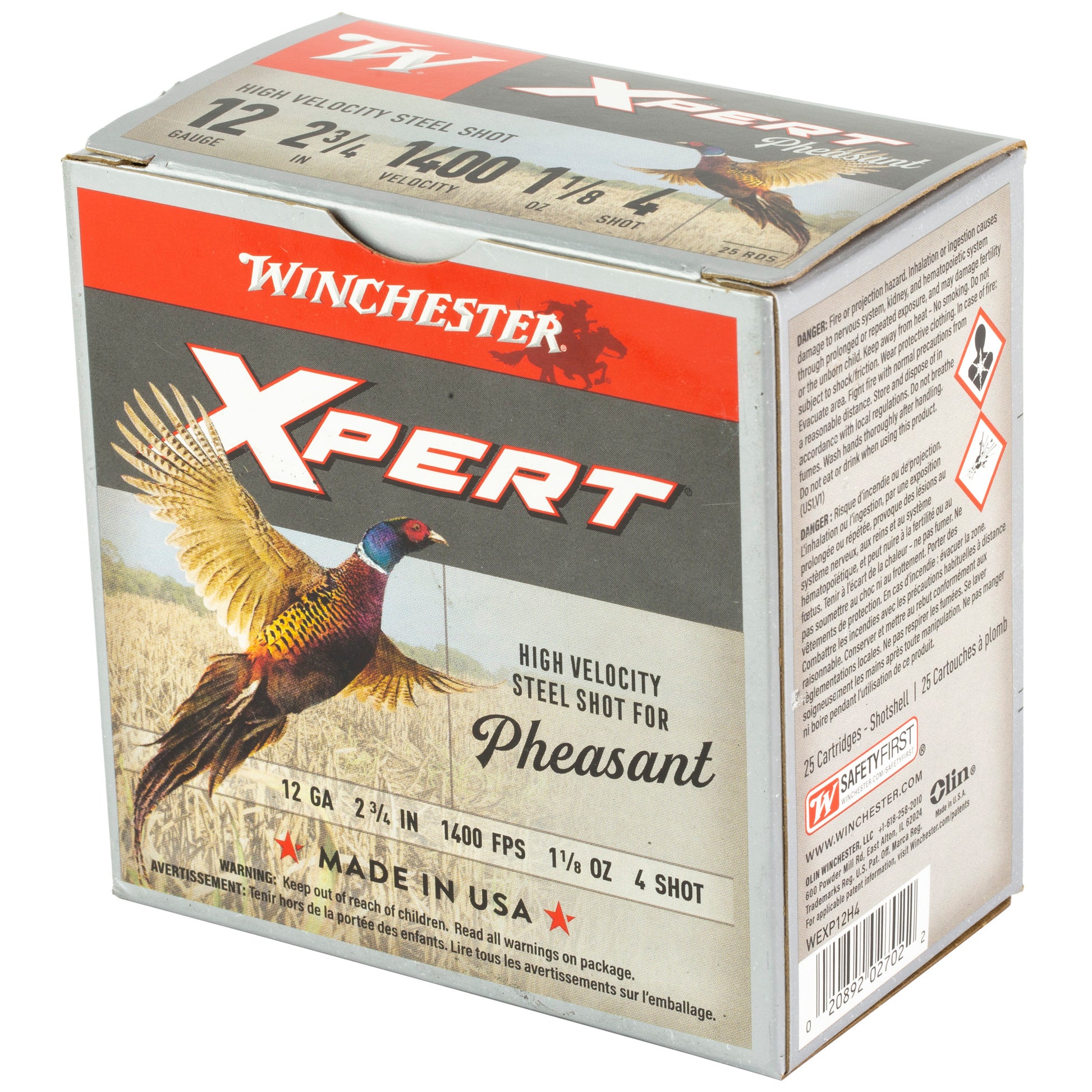Winchester Ammunition Xpert Steel Shot 12 Gauge 2-3/4 inch #4 - 1 1/8 oz, 25 Rounds