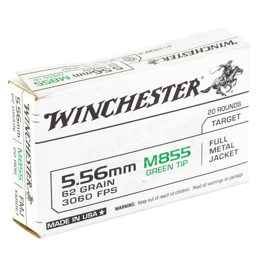Winchester Ammunition M855 62 Grain Full Metal Jacket 5.56 NATO, 20 Rounds