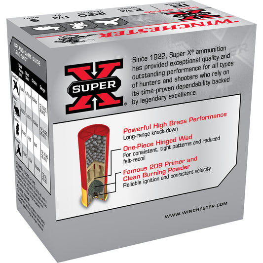 Winchester Ammunition Super-X 12 Gauge 2-3/4-Inch #5 Lead Shot - 1 1/4 Ounce, 25 Rounds Per Box