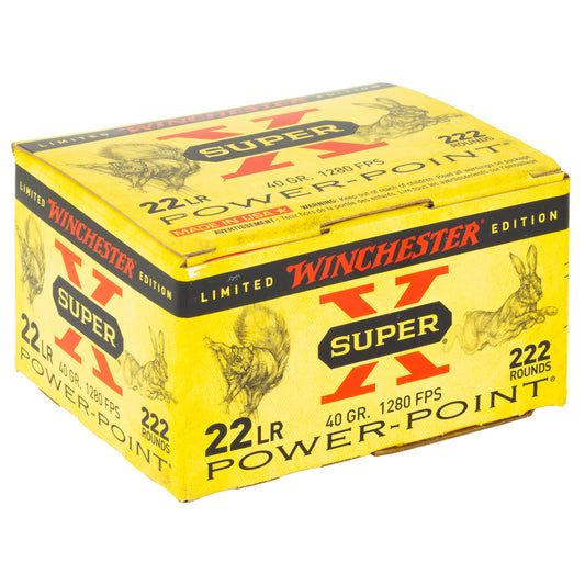 Winchester Ammunition Super-X Power Point .22 LR 40-Grain Lead Hollow Point - Reliable Target and Small Game Shooting
