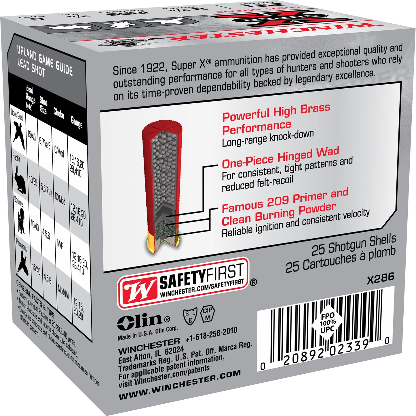 Winchester Ammunition Super-X 28 Gauge 2.75-Inch #6 Lead Shotshells * 3/4 oz, 25 Rounds per Box