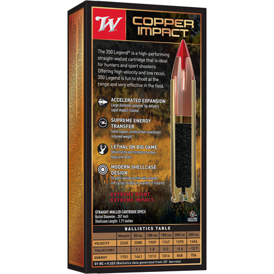 Winchester Ammunition Deer Season XP Copper Impact 350 Legend 150-Grain Polymer Tip Ammo