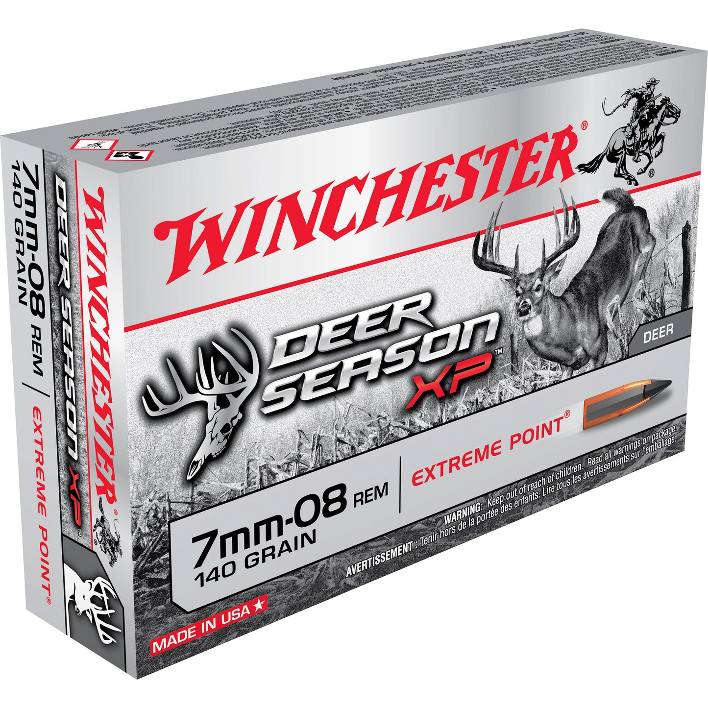 Winchester Ammunition Deer Season XP 7mm-08 Rem 140-Grain Polymer Tip Rifle Ammo