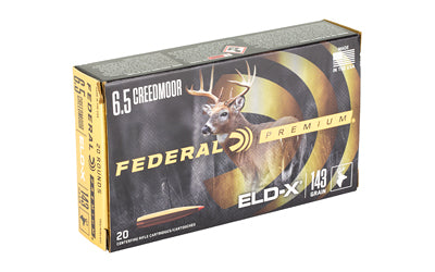 Federal Premium 6.5 Creedmoor ELD-X 143-Grain Polymer Tip Hunting Bullets (20 Rounds per Box)