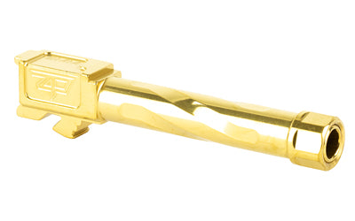 Zaffiri Precision Glock 19 Gen 1-5 Threaded Barrel - 9mm, 4.02 Inches, Gold Finish (Part ZP.19BTG)