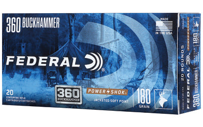 Federal PowerShok 360 Buckhammer Soft Point Rifle Ammo, 180 Grain * Reliable Hunting Performance