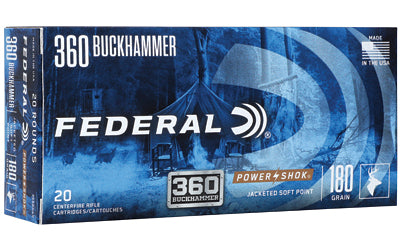 Federal PowerShok 360 Buckhammer Soft Point Rifle Ammo, 180 Grain * Reliable Hunting Performance