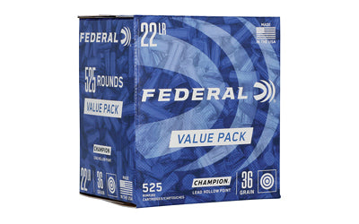 Federal Lead Hollow Point 22 LR Ammunition * 36 Grain, 525 Rounds per Box