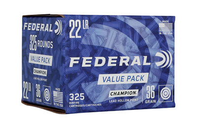 Federal Lead Hollow Point .22 LR Ammunition - 36 Grain, 325 Rounds