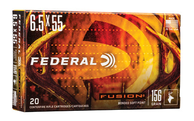 Federal Fusion 6.5x55 Swedish Soft Point Ammunition * 156 Grain * 20 Rounds per Box