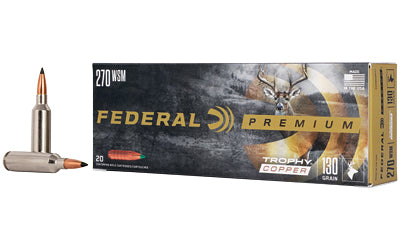 Federal Premier Trophy Copper 130-Grain 270 Winchester Short Magnum Hunting Ammunition